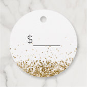 Ihre Gold-Glitzer-Logos Geschenkanhänger (Rückseite)