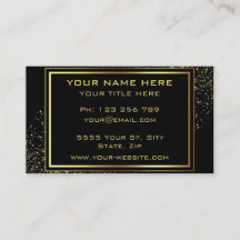 Ihre goldene schwarze Visitenkarte mit goldenem Te