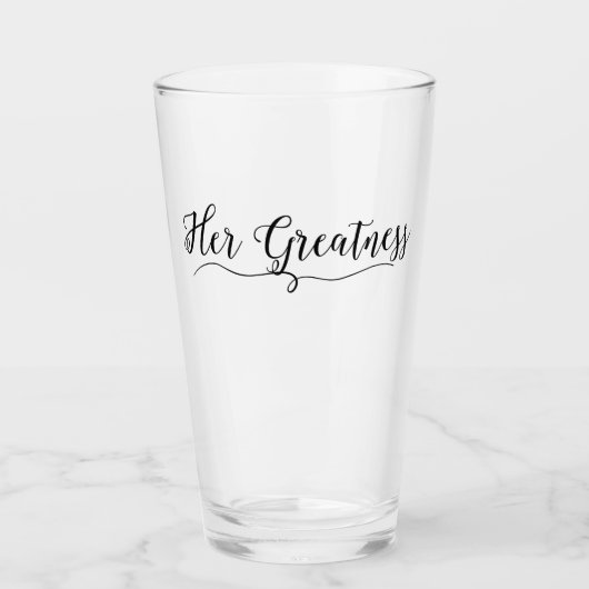 "Ihre Großzügigkeit" Glas (Vorderseite)