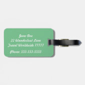 Ihre grünen und weißen Gepäckanhänger (Rückseite horizontal)