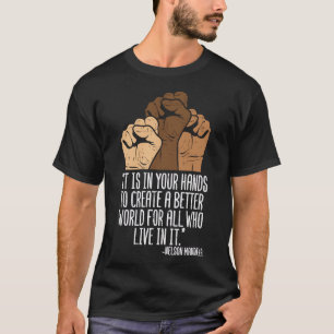 Ihre Hände schaffen eine bessere Welt für schwarze T-Shirt
