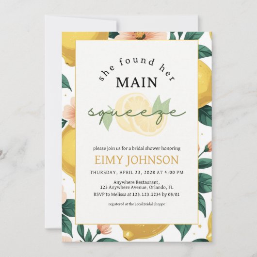 Ihre Hauptpresse Einladung (Vorderseite)