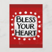 Ihre Herzpostkarte segnen Postkarte (Vorderseite)