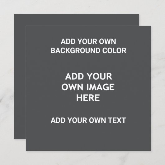 Ihre Hintergrundfarbe, Ihr Bild, Ihr eigener Text (Vorne/Hinten)