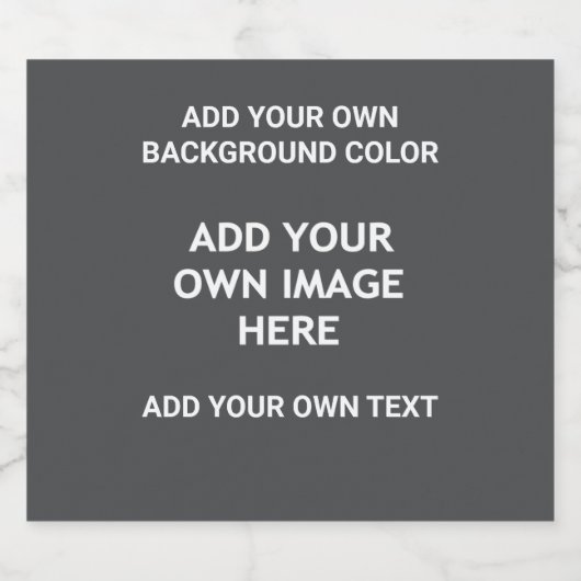 Ihre Hintergrundfarbe, Ihr Bild, Ihr eigener Text Alkoholflaschenetikett (Einzelnes Label)