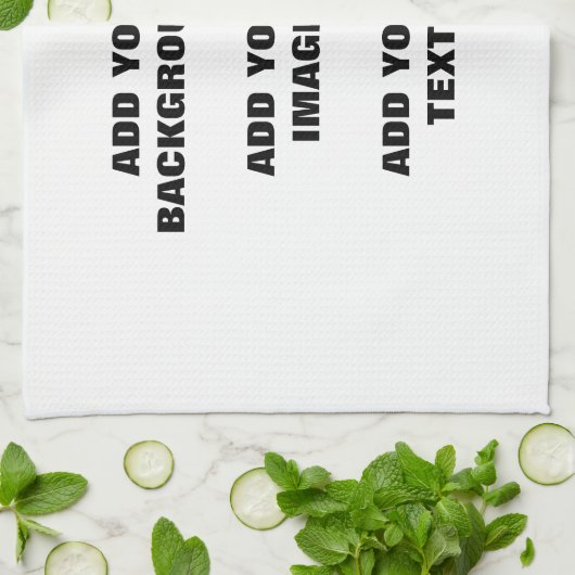 Ihre Hintergrundfarbe, Ihr Bild, Ihr eigener Text Geschirrtuch (Gefaltet)