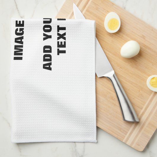 Ihre Hintergrundfarbe, Ihr Bild, Ihr eigener Text Geschirrtuch (Viertel Falte)