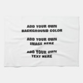 Ihre Hintergrundfarbe, Ihr Bild, Ihr eigener Text Geschirrtuch (Horizontal)