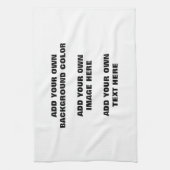 Ihre Hintergrundfarbe, Ihr Bild, Ihr eigener Text Geschirrtuch (Vertikal)