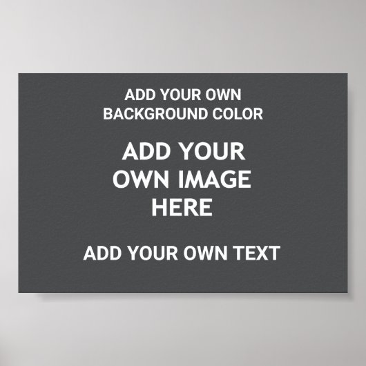Ihre Hintergrundfarbe, Ihr Bild, Ihr eigener Text Poster (Vorne)