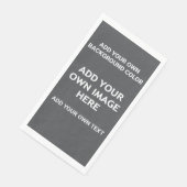 Ihre Hintergrundfarbe, Ihr Bild, Ihr eigener Text Serviette (Ecke)