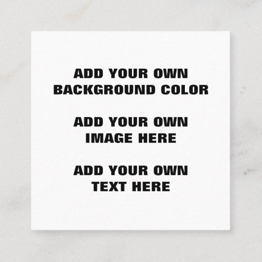 Ihre Hintergrundfarbe, Ihr Bild, Ihr eigener Text Telefonnummerkarte (Rückseite)