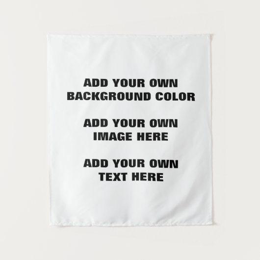 Ihre Hintergrundfarbe, Ihr Bild, Ihr eigener Text Wandteppich (Vorderseite)