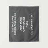 Ihre Hintergrundfarbe, Ihr Bild, Ihr eigener Text Wandteppich (Vorderseite)