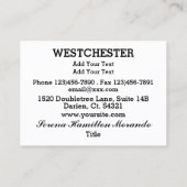 Ihre hoch entwickelte Visitenkarte (Rückseite)