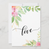 Ihre Hochzeitstypografie - Blumenzehen Einladung (Rückseite)