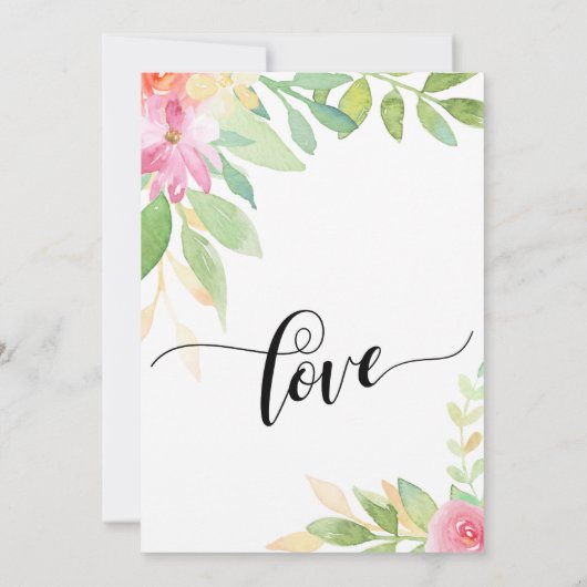 Ihre Hochzeitstypografie - Blumenzehen Einladung (Rückseite)