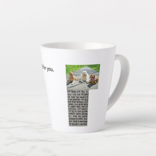 Ihre Hunde wünschen sich für Sie Latte Tasse (Rechte Ecke)