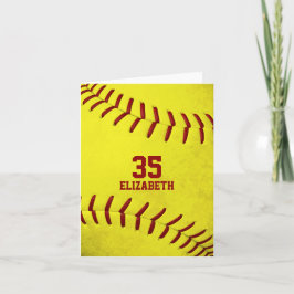 Ihre individuelle Nachricht einfache Softball-Begr Karte