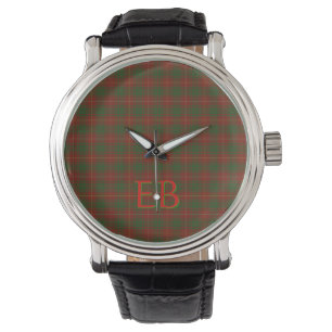 Ihre Initialen auf Bruce Clan tartan Armbanduhr