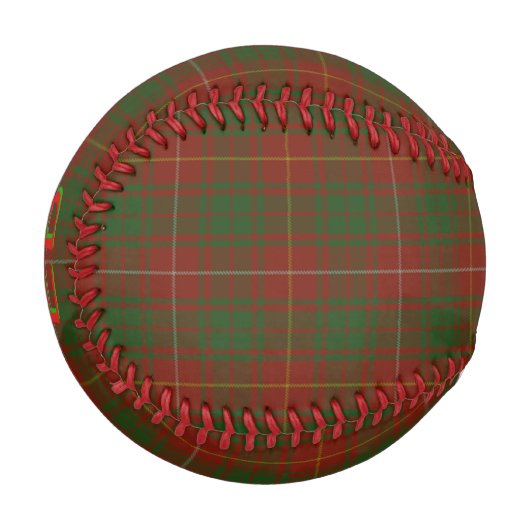 Ihre Initialen auf Bruce Clan tartan Baseball (Vorderseite Links)