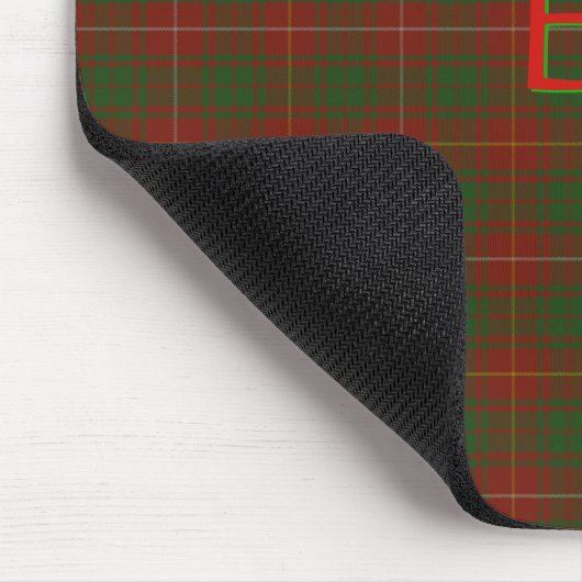 Ihre Initialen auf Bruce Clan tartan Mousepad (Ecke)