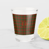 Ihre Initialen auf Bruce Clan tartan Schnapsglas (Vorderseite)