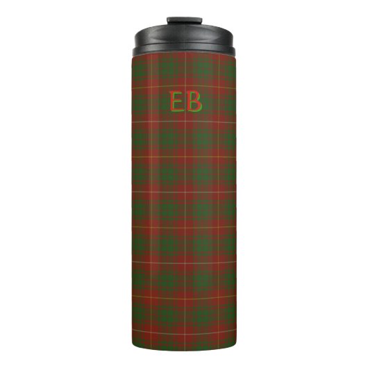 Ihre Initialen auf Bruce Clan tartan Thermosbecher (Vorderseite)