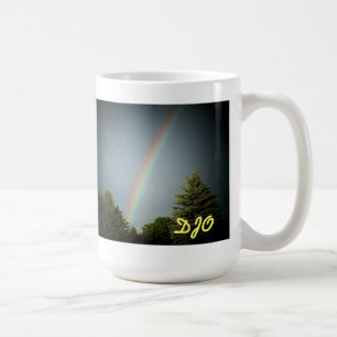 Ihre Initialen auf "Rainbow over Evergreen" Kaffeetasse