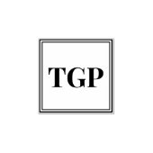 Ihre Initialen Gummistempel (Prägung)