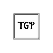 Ihre Initialen Gummistempel (Prägung)