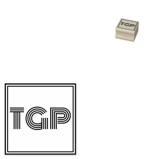 Ihre Initialen Gummistempel (Stempel)