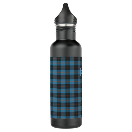 Ihre Initialen über Angus District Ancient Tartan Edelstahlflasche (Links)