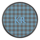 Ihre Initialen über Angus District Ancient Tartan Eishockey Puck (Vorderseite)