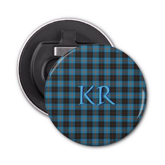 Ihre Initialen über Angus District Ancient Tartan Flaschenöffner (Vorderseite)