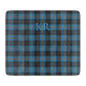 Ihre Initialen über Angus District Ancient Tartan Schneidebrett (Vorderseite)