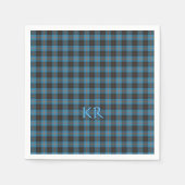 Ihre Initialen über Angus District Ancient Tartan Serviette (Vorderseite)