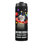 Ihre Katze im UFO Kitten Cat im Weltraum Personali Thermosbecher (Vorderseite)