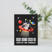 Ihre Katze in einer Alien Raumschiff UFO Sci Fi Sc Postkarte (Stehend Vorderseite)