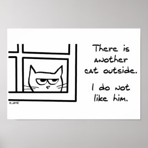 Ihre Katze mag nicht dass andere Katze Poster