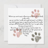 Ihre Katze Personalisierte Weihnachtsflachkarte (Rückseite)