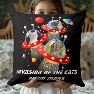 Ihre Katzen Funny Sci-Fi Flying Saucer Space Alien Kissen