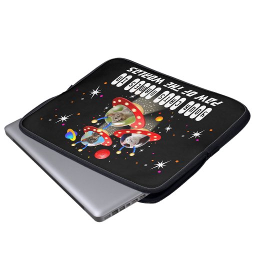 Ihre Katzen in einer Alien Raumschiff UFO Sci Fi F Laptopschutzhülle (Vorne Knopf)