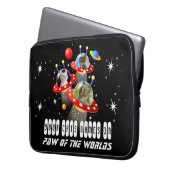 Ihre Katzen in einer Alien Raumschiff UFO Sci Fi F Laptopschutzhülle (Vorderseite Links)