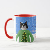 Ihre Katzen in Ugg Weihnachts Sweaters Custom Foto Tasse (Links)