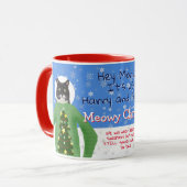 Ihre Katzen in Ugg Weihnachts Sweaters Custom Foto Tasse (Vorderseite Links)