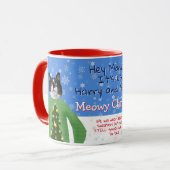 Ihre Katzen in Ugg Weihnachts Sweaters Custom Foto Tasse (Vorderseite Links)