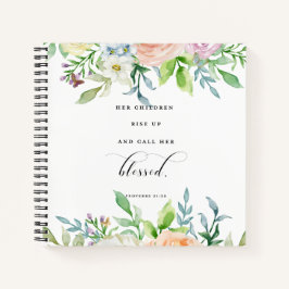 Ihre Kinder erheben sich und nennen ihr gesegnetes Notizblock