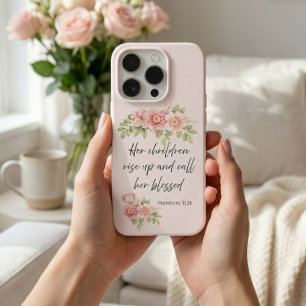 Ihre Kinder erheben sich und preisen sie selig  iPhone 15 Pro Hülle