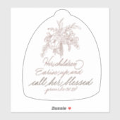 Ihre Kinder kommen auf und nennen sie gesegnet Aufkleber (Blatt)